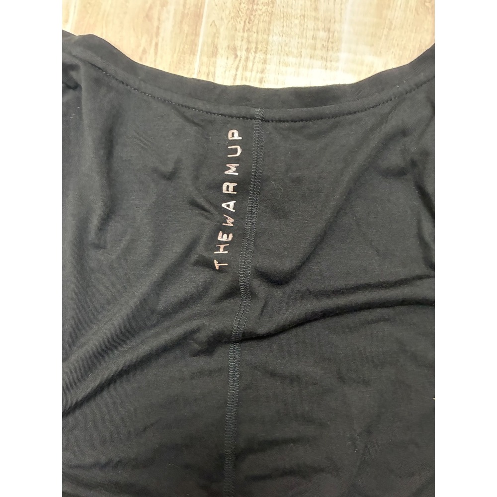 Jessica Simpson The Warm Up Black Sharkbite Hem Mesh Activewear Tank Top 1X - Picture 5 of 5